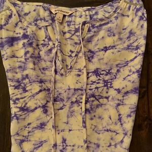 Women's sleeveless top S White & Purple design